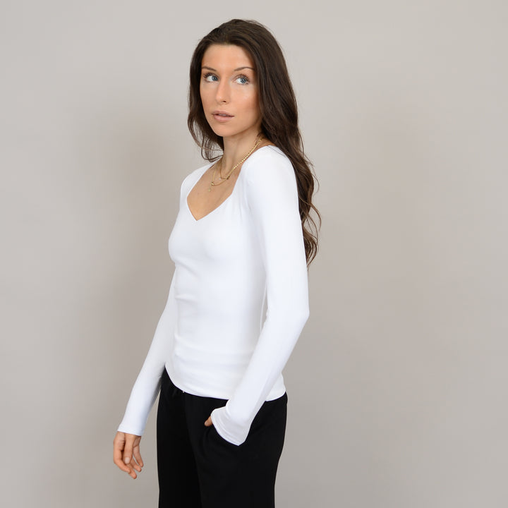 Sanna Long Sleeve Top - White