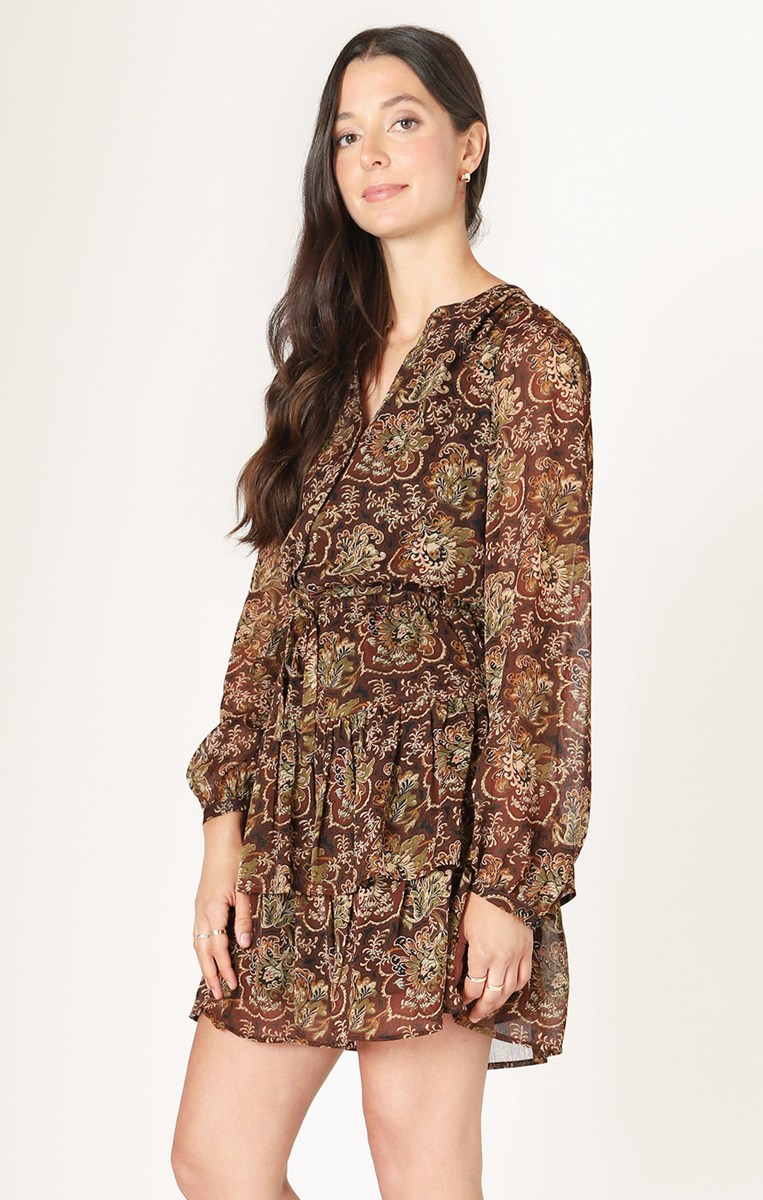 Paisley Floral Mini Dress