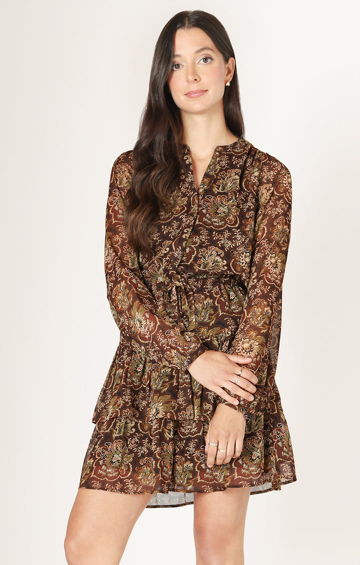 Paisley Floral Mini Dress