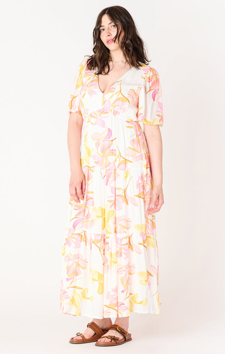 Pink Floral Maxi Dress