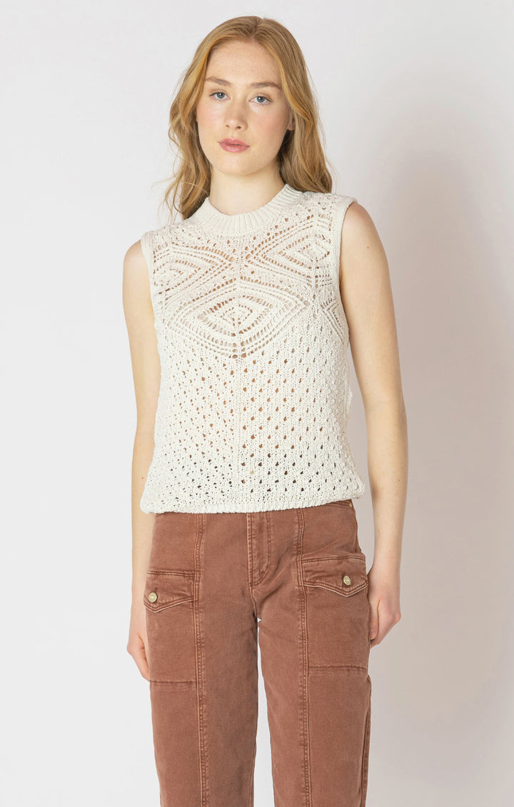Pointelle Knit Sweater Tank