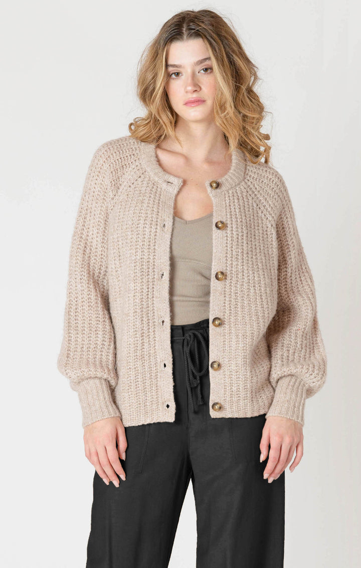 Crewneck Knit Cardigan