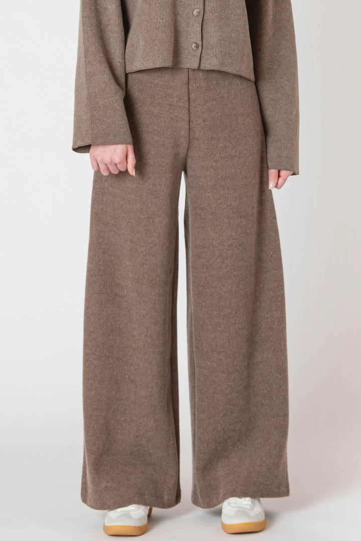 Wide Leg Ribbed Pants