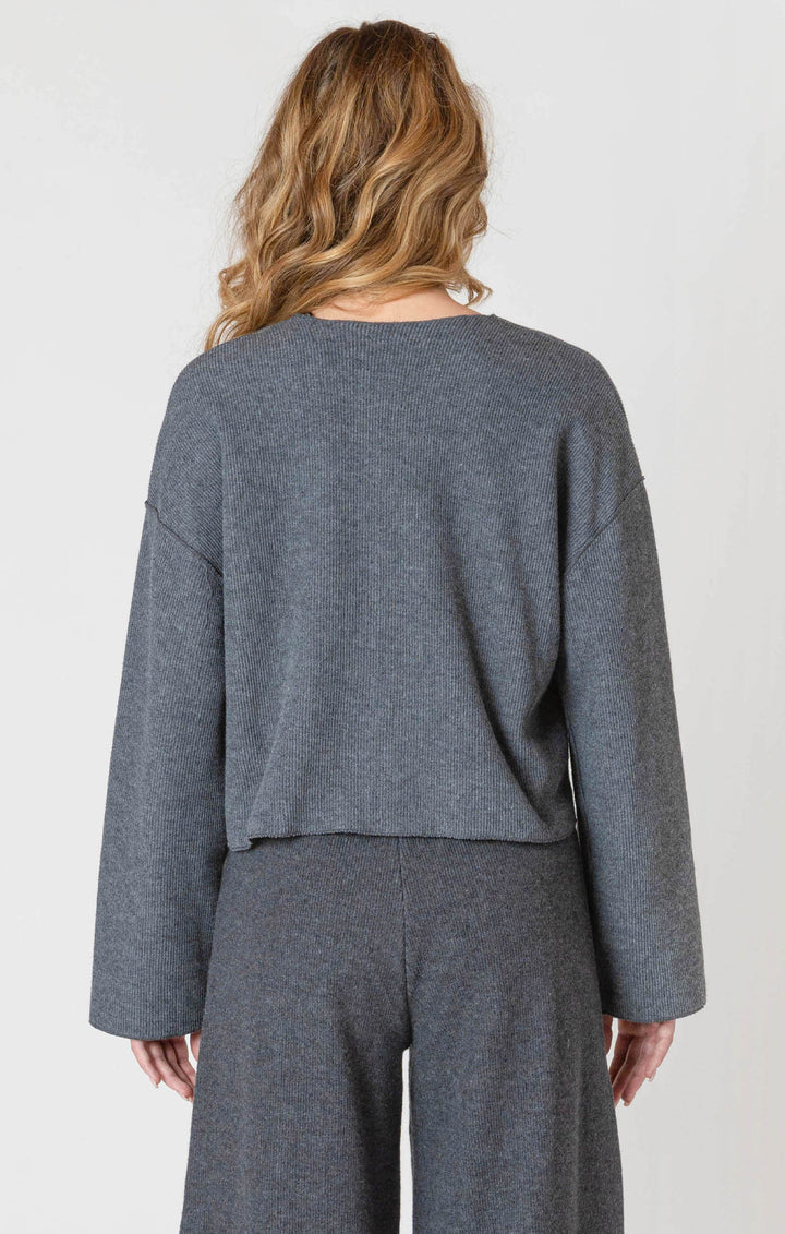 Ribbed Cardigan - Grey