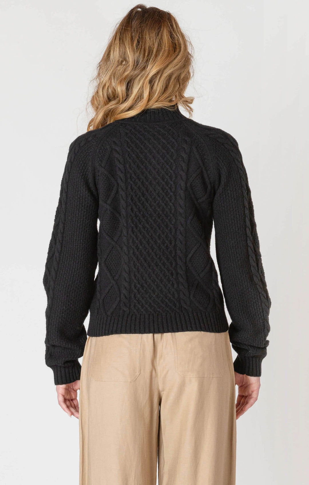 Half Zip Cable Knit Sweater