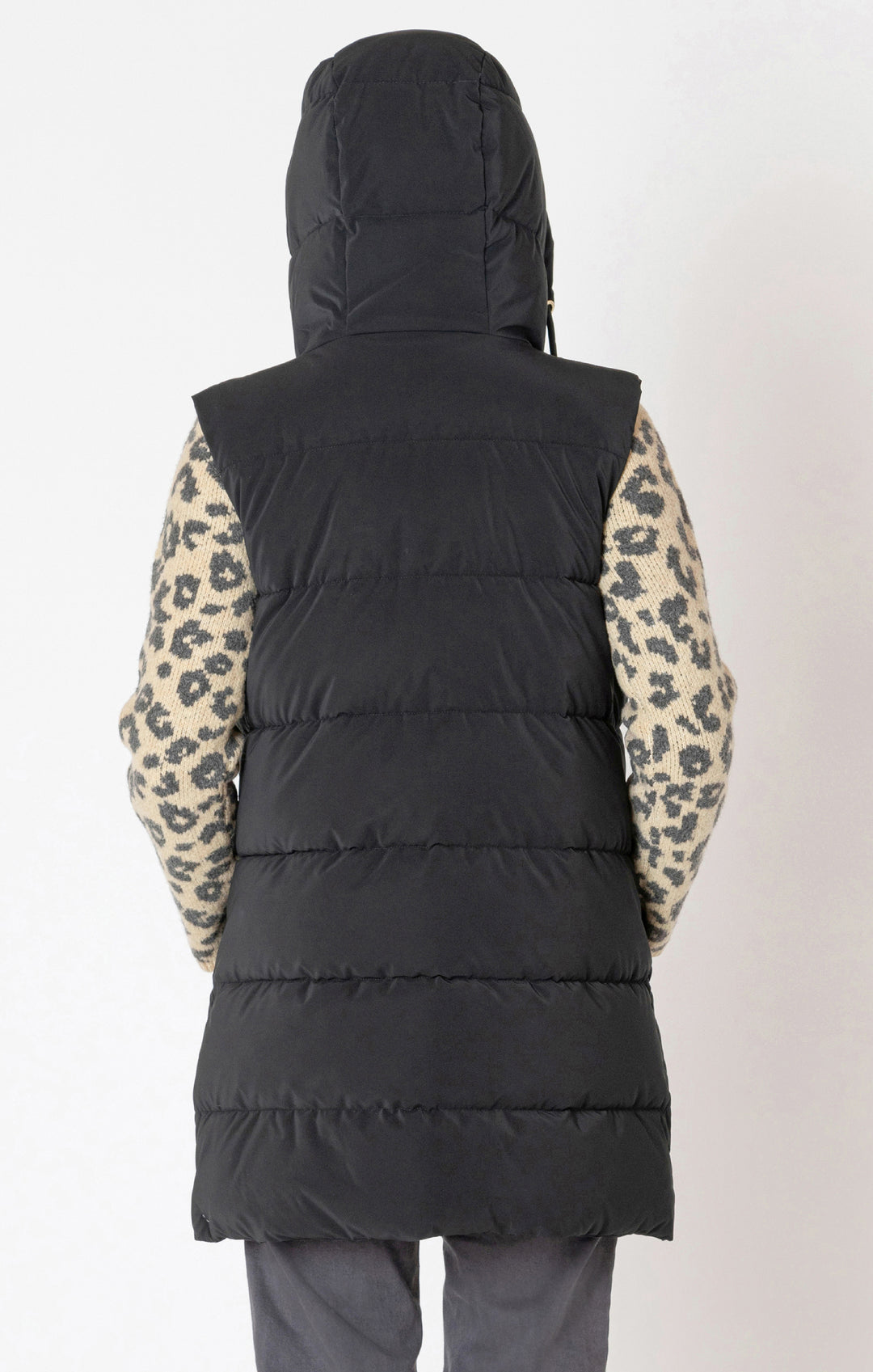 Hooded Puffer Vest - Black