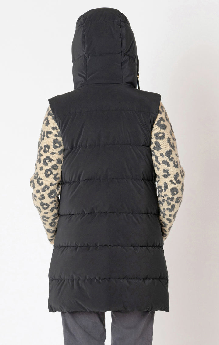 Hooded Puffer Vest - Black