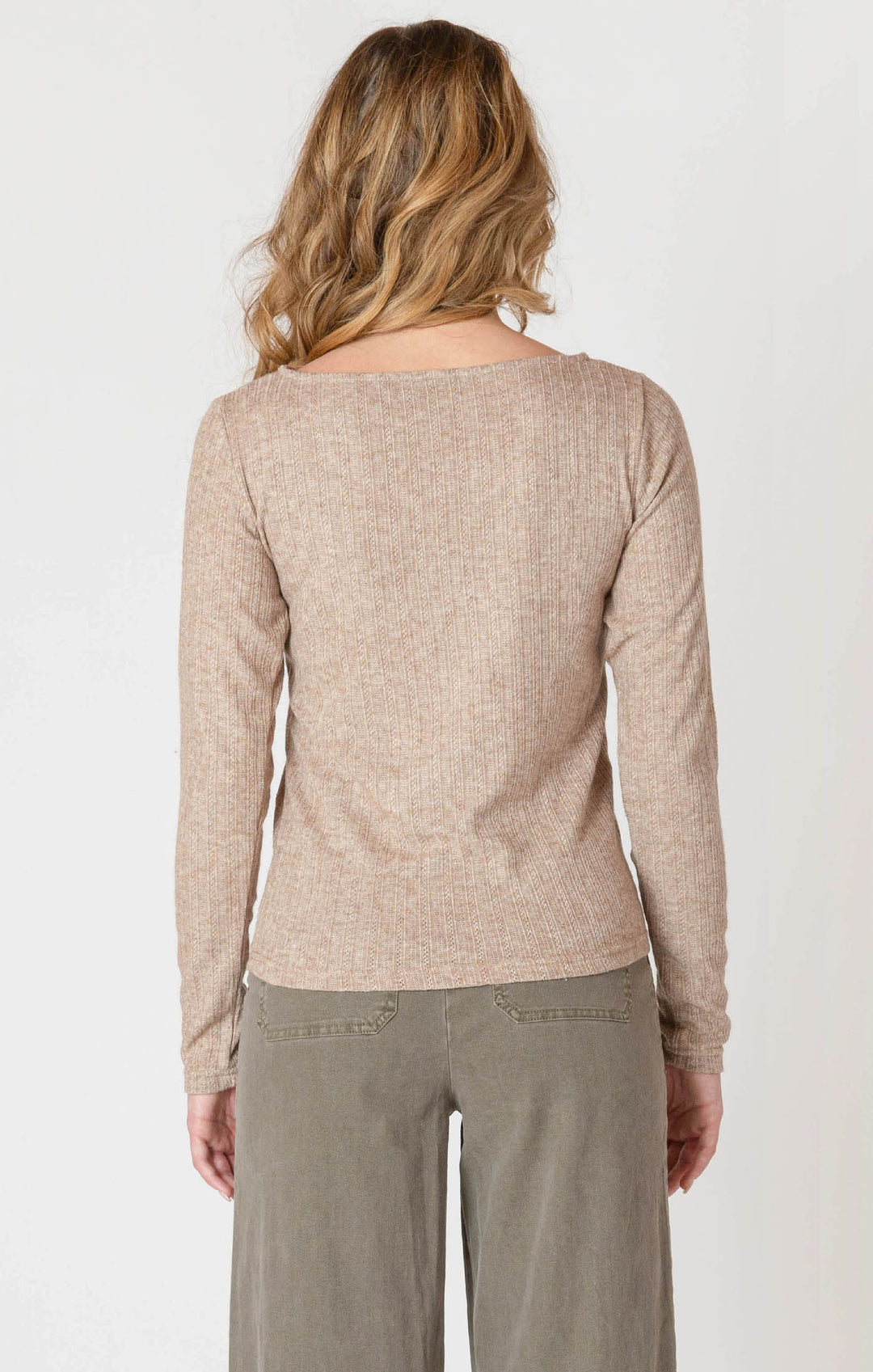Boatneck Textured LS Top