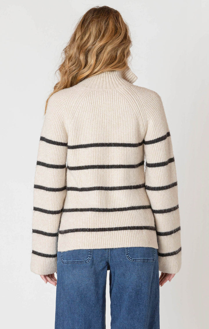 Striped Half Zip Sweater