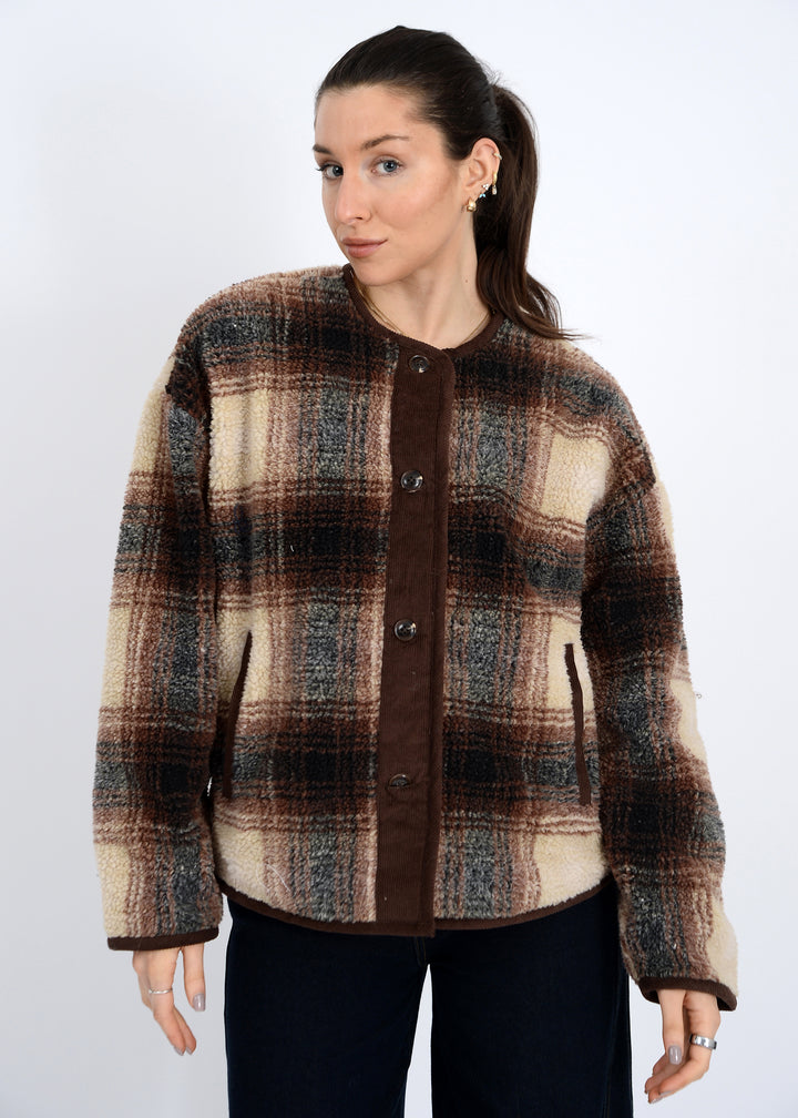 Sophie Plaid Sherpa Jacket