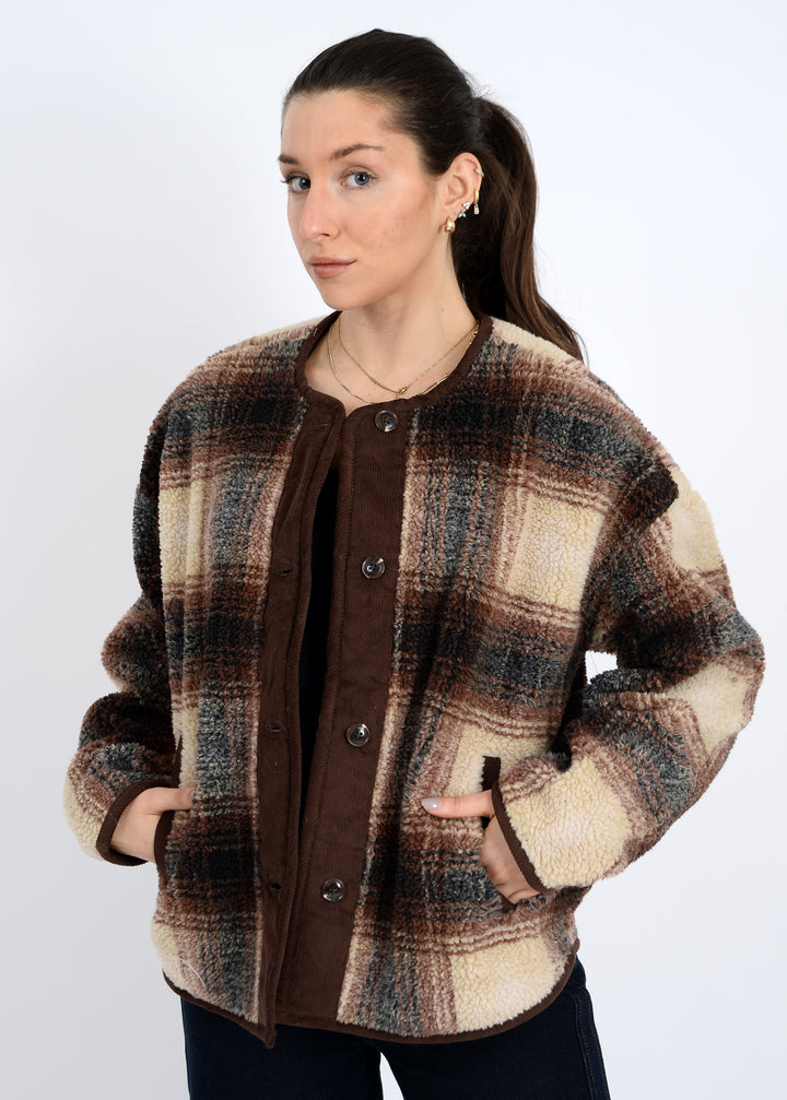 Sophie Plaid Sherpa Jacket