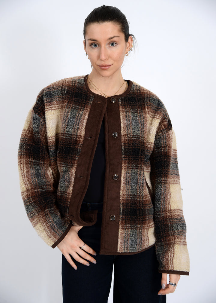Sophie Plaid Sherpa Jacket