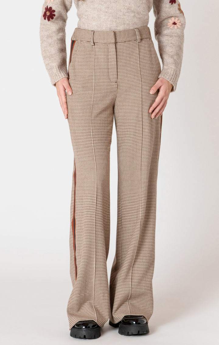 Houndstooth Wide Leg Pant
