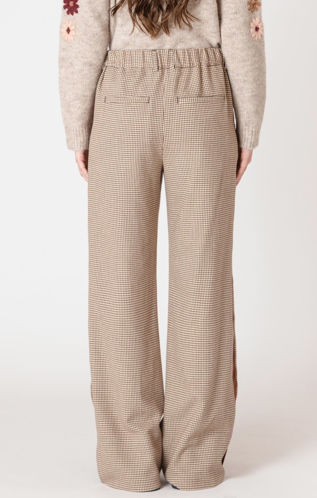 Houndstooth Wide Leg Pant