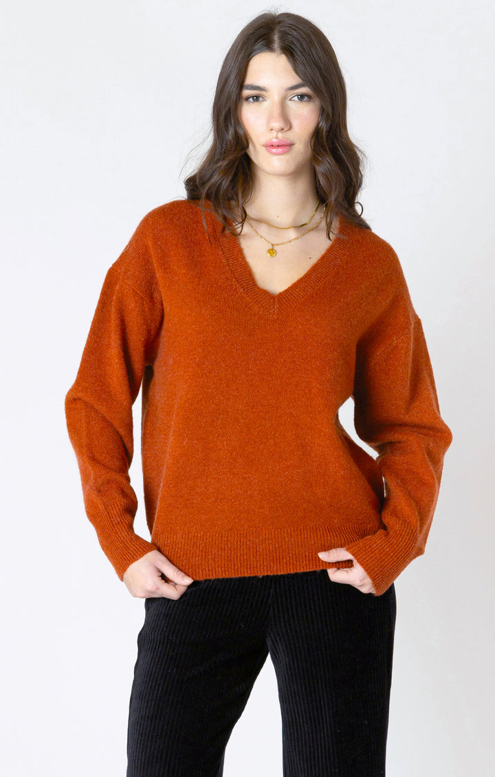 V-Neck Knit Sweater