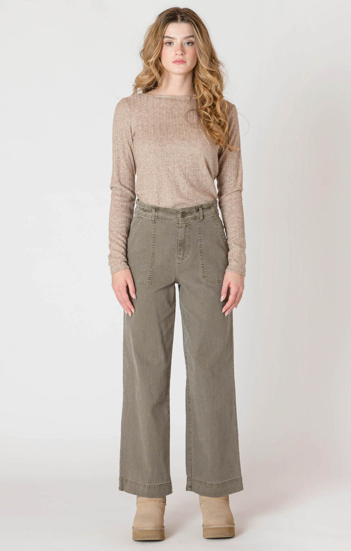 Straight Leg Pant - Army Green