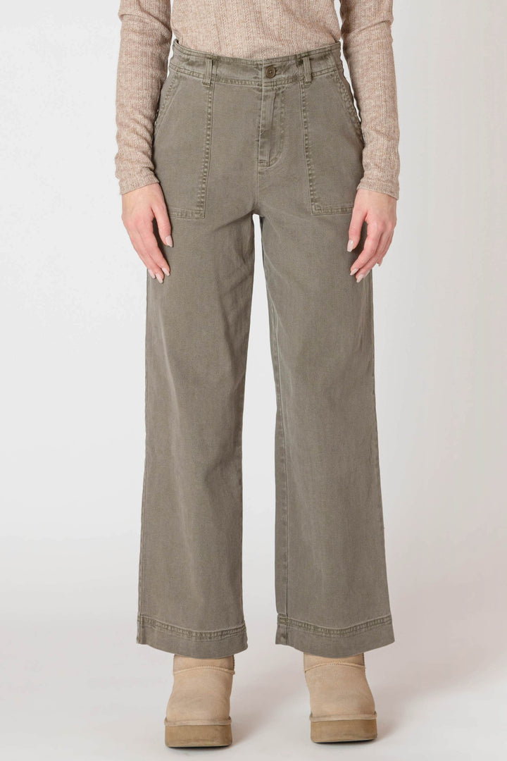 Straight Leg Pant - Army Green