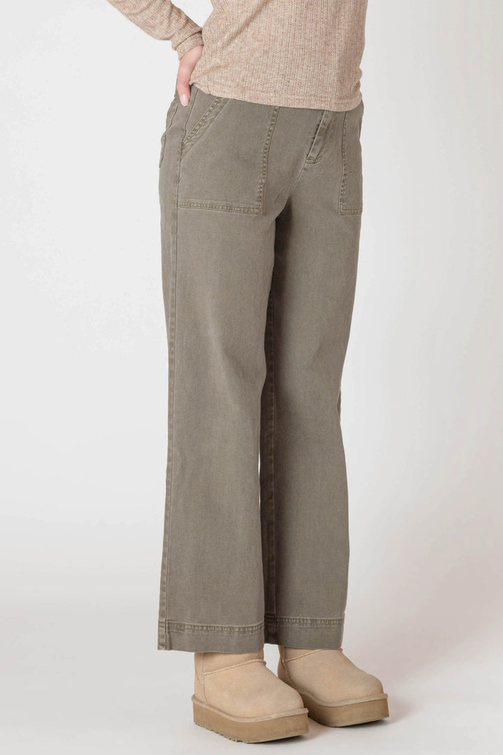Straight Leg Pant - Army Green