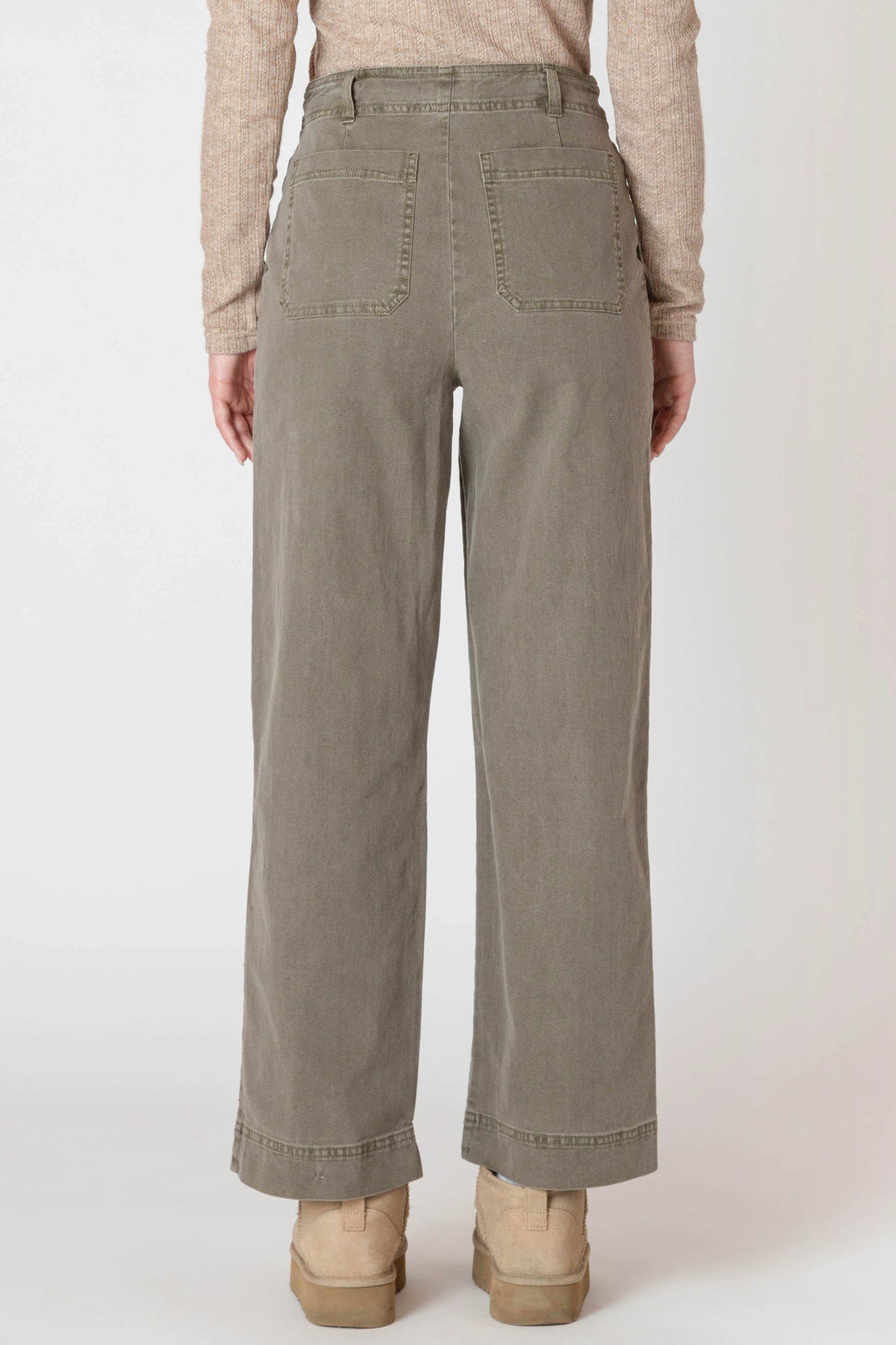 Straight Leg Pant - Army Green