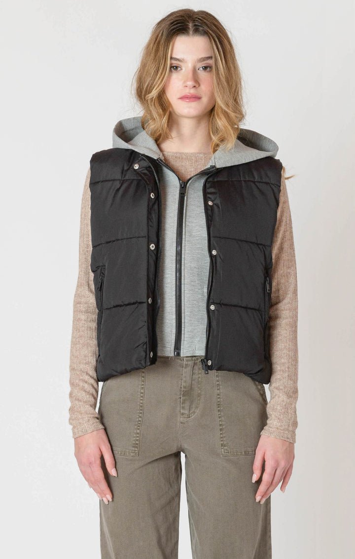 Short Hooded Puffer Vest