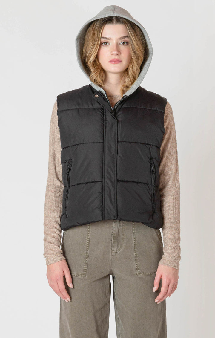 Short Hooded Puffer Vest
