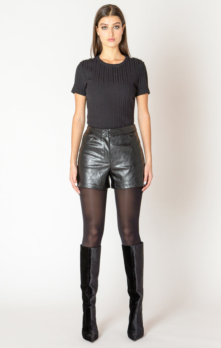Faux Leather Short