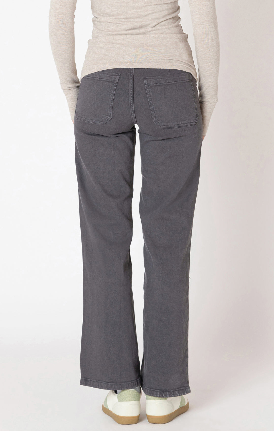 Straight Leg Twill Pant - Grey