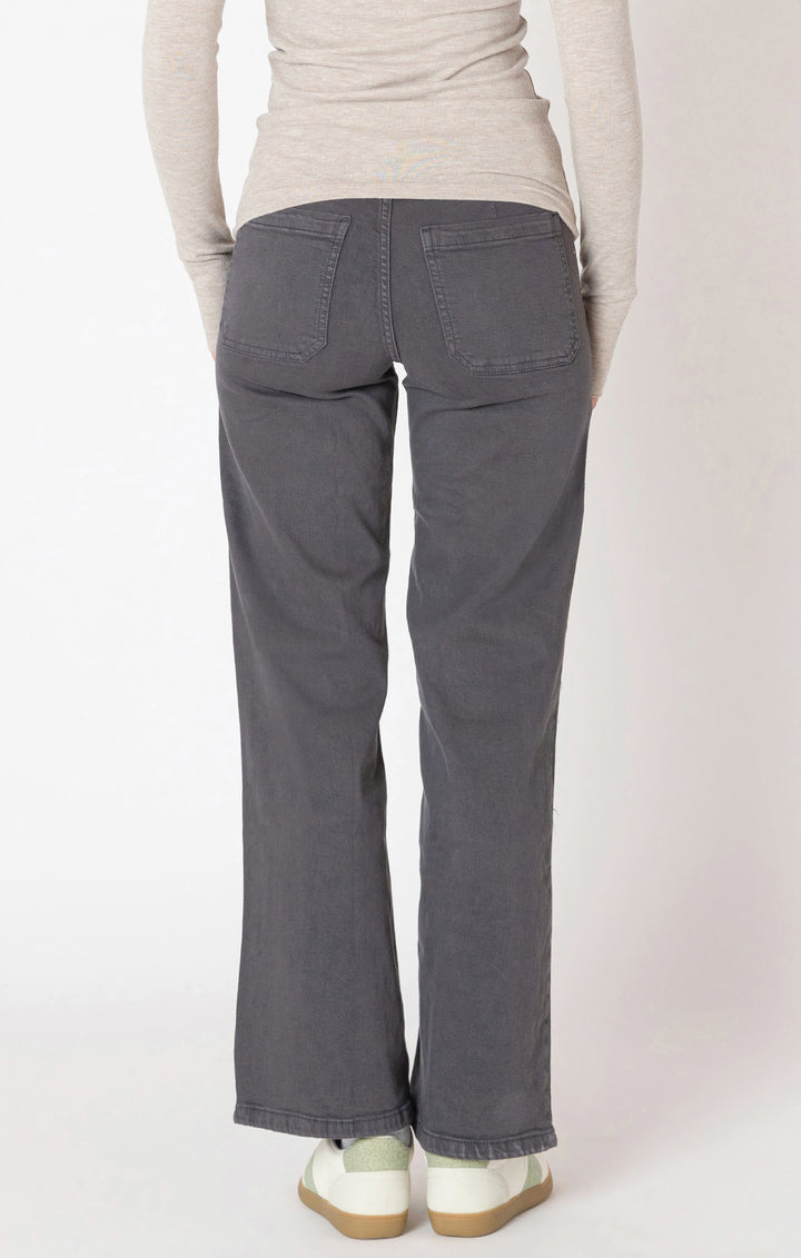 Straight Leg Twill Pant - Grey