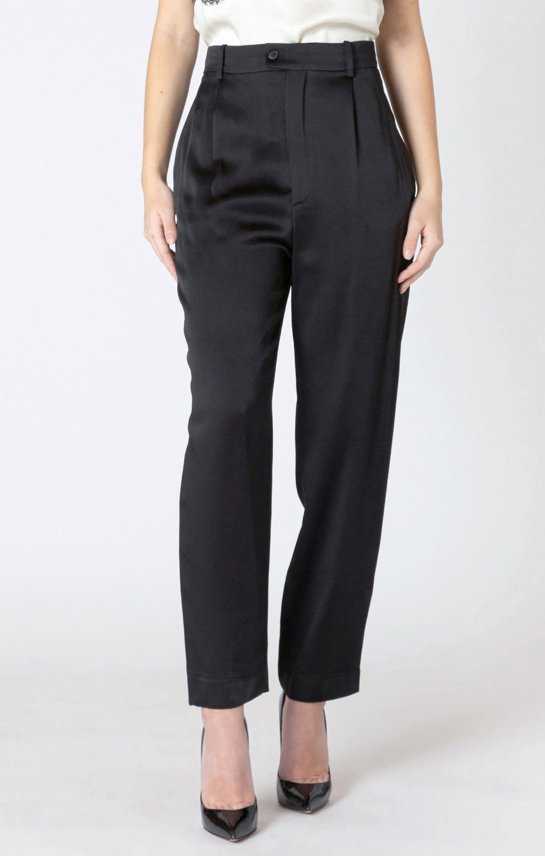 Straight Leg Satin Pant