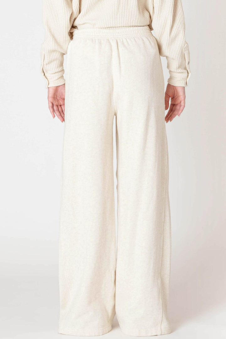 Wide Leg Sweatpants - Cream