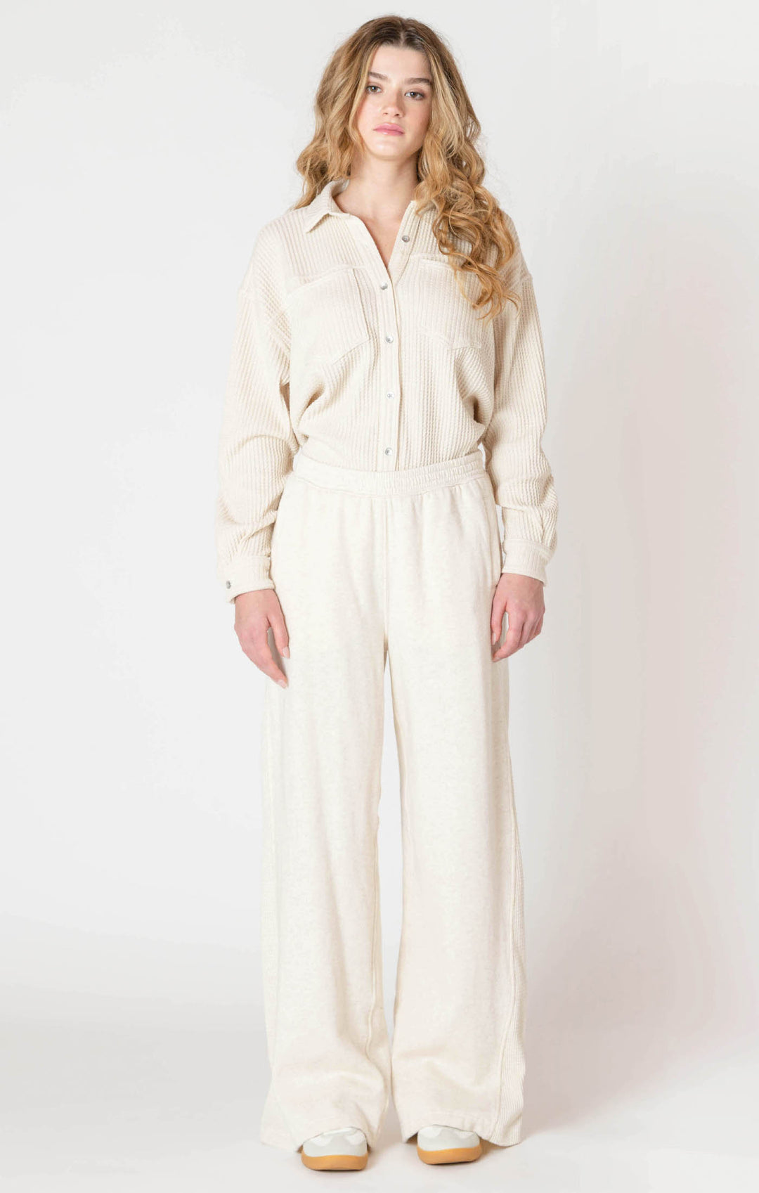 Wide Leg Sweatpants - Cream