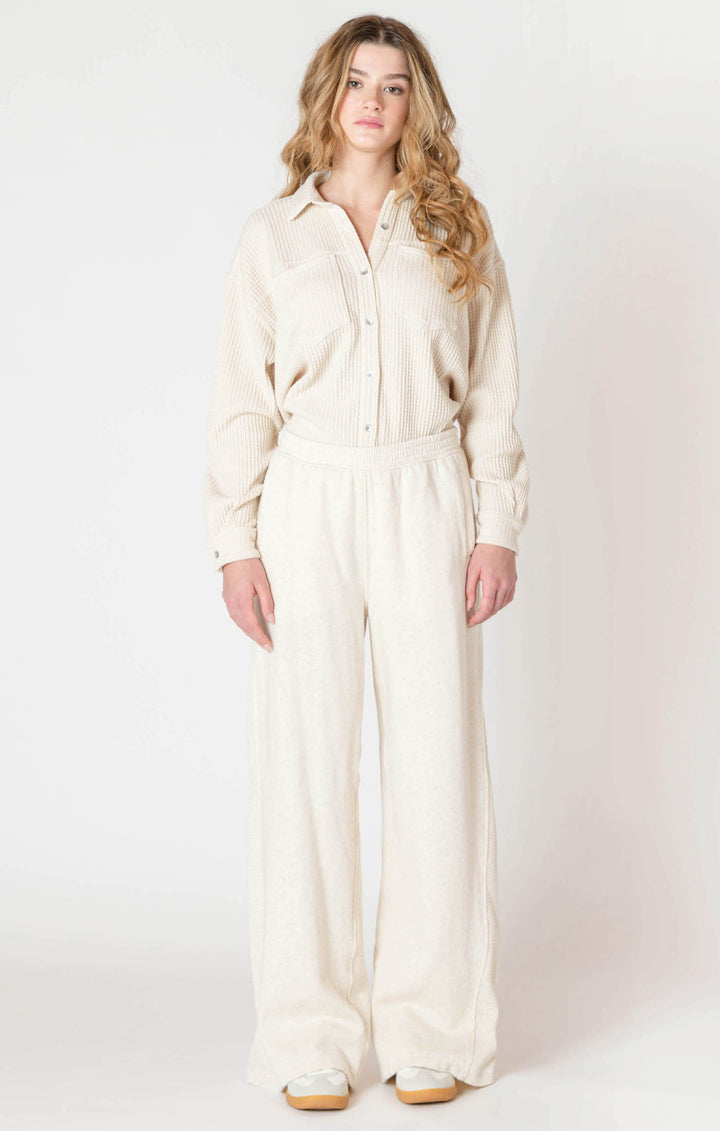 Wide Leg Sweatpants - Cream