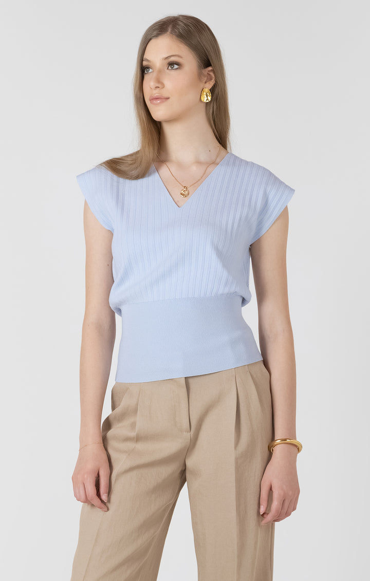 Pleat Effect Sweater Tee
