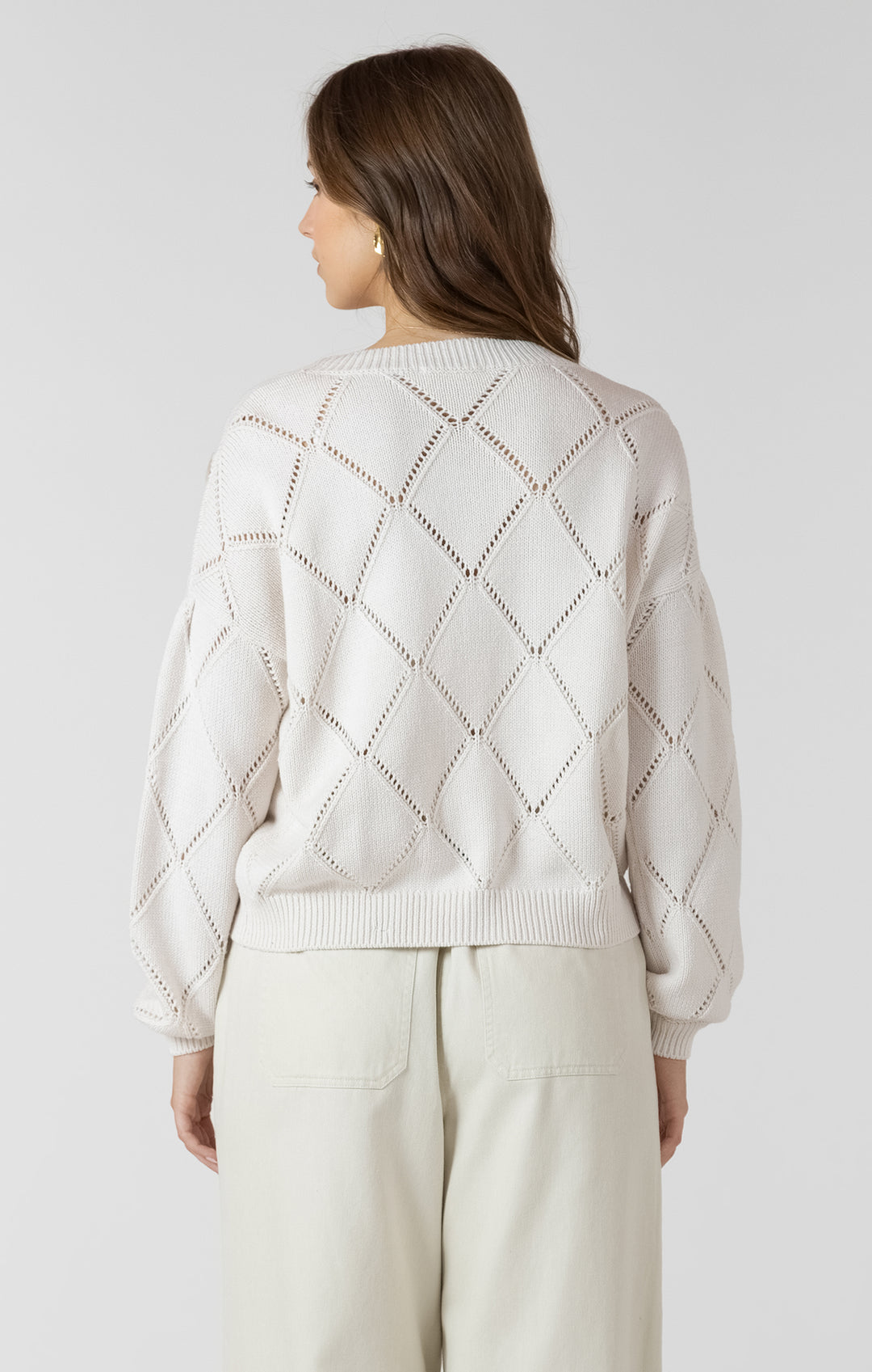 Embroidered Pointelle Cardigan
