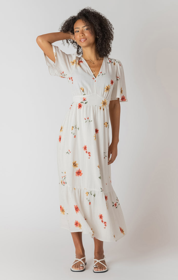 Floral Back Tie Maxi Dress