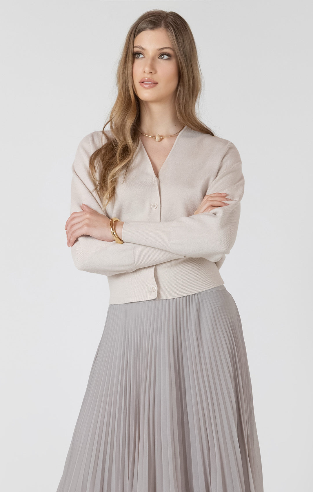 Clean Knit Button Up Cardigan