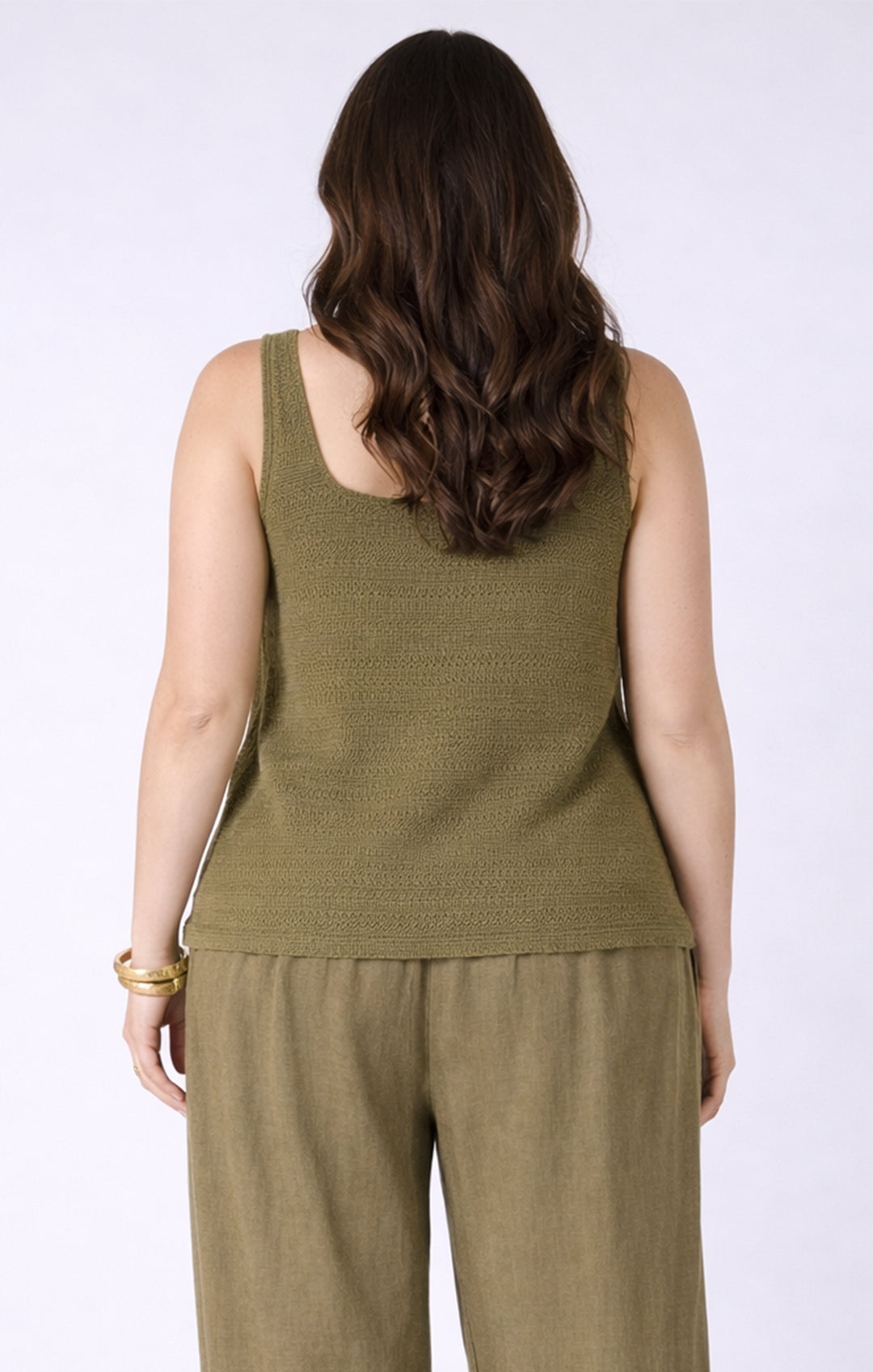 Squareneck Textured Tank