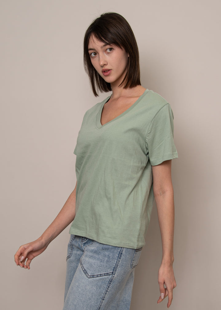 Milla V-Neck Tee - Green
