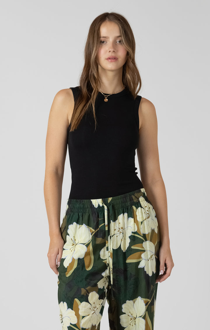 Black Ribbed Tank
