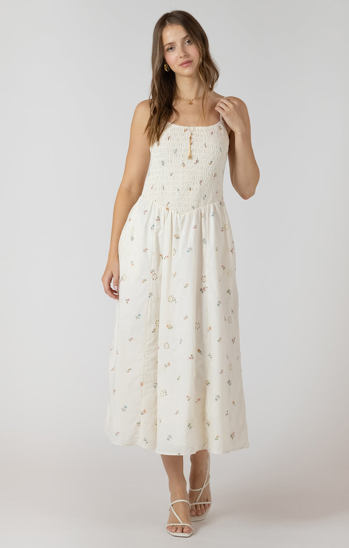 Floral Smocked Midi Dress