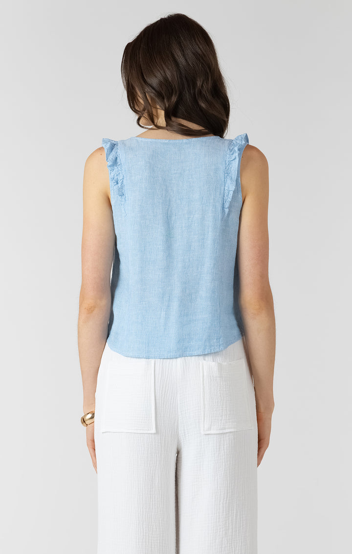 Pintuck Ruffle Detail Tank