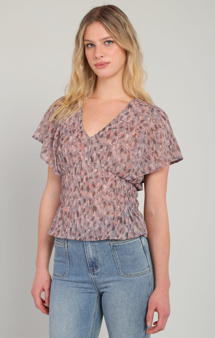 Waist Top - Brushstroke Dots