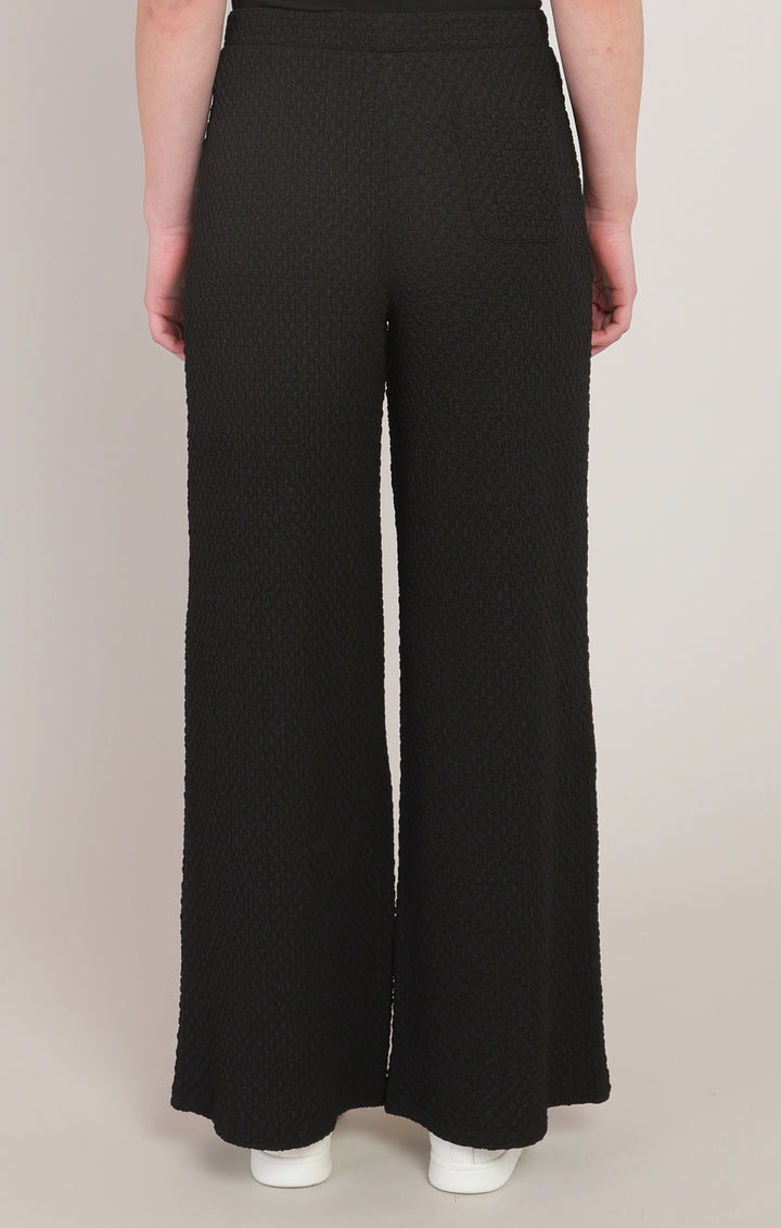 Textured Wide Leg Pant