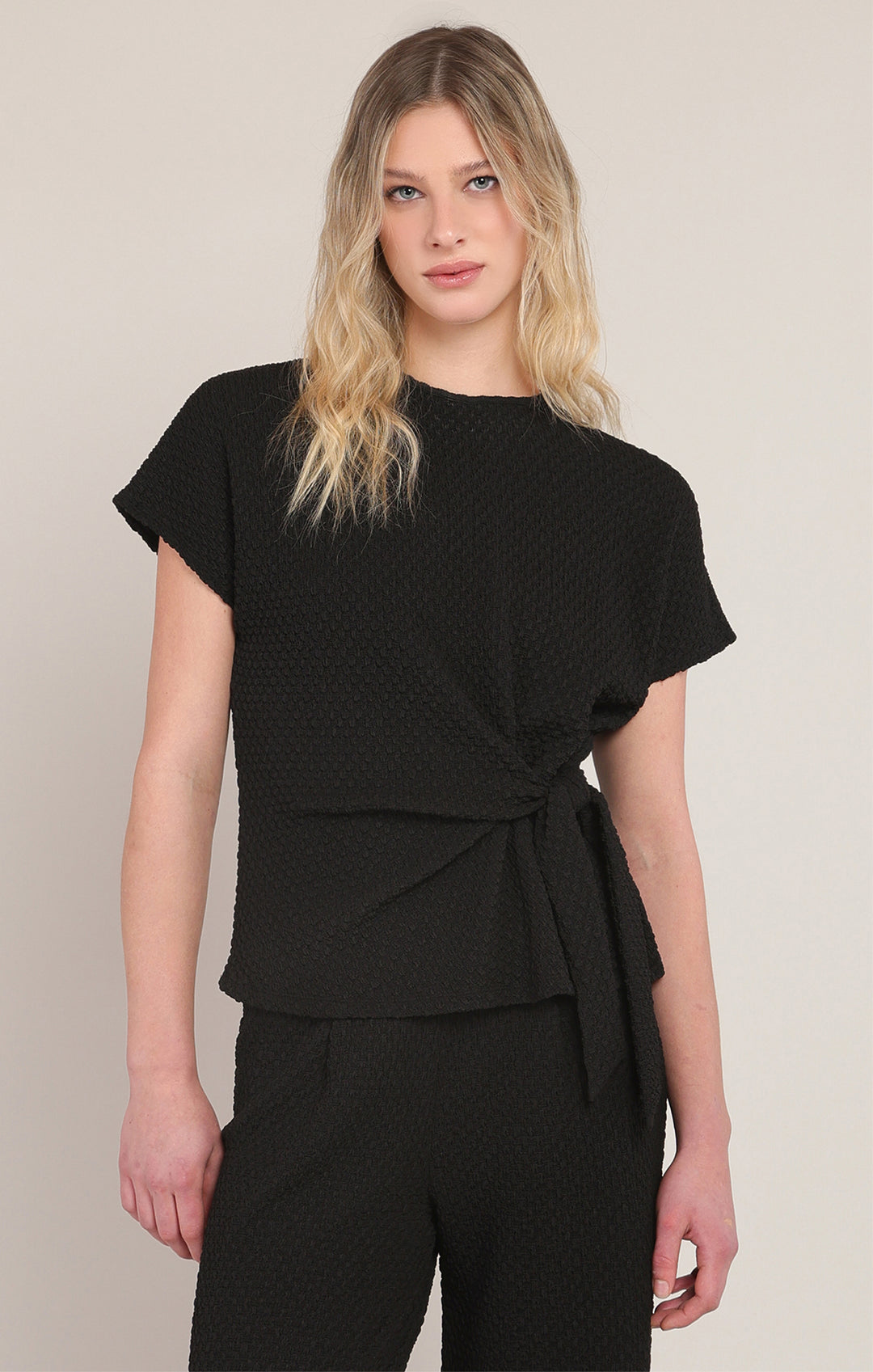 Textured Knot Blouse