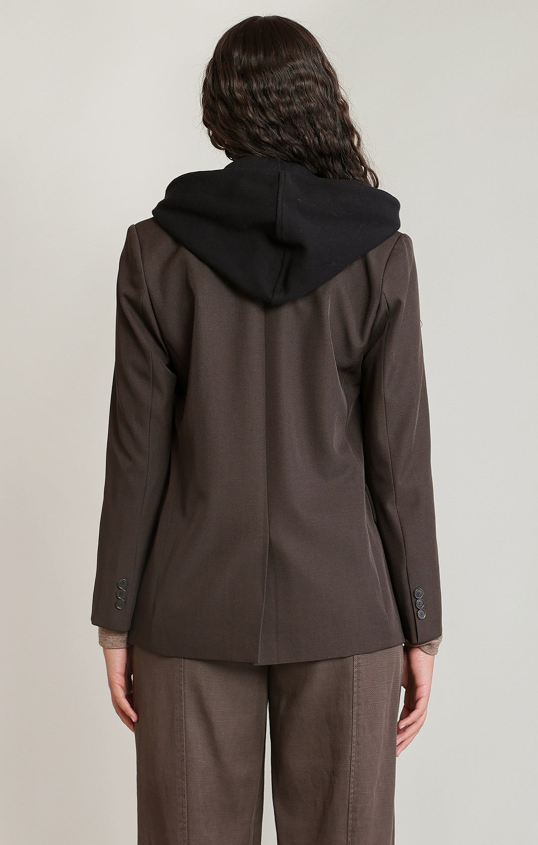 Detachable Hooded Blazer
