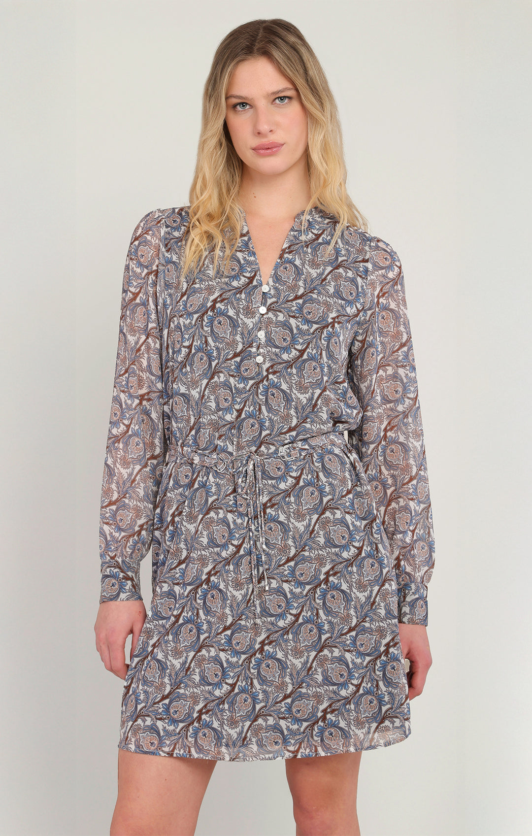 Paisley Belted Dress