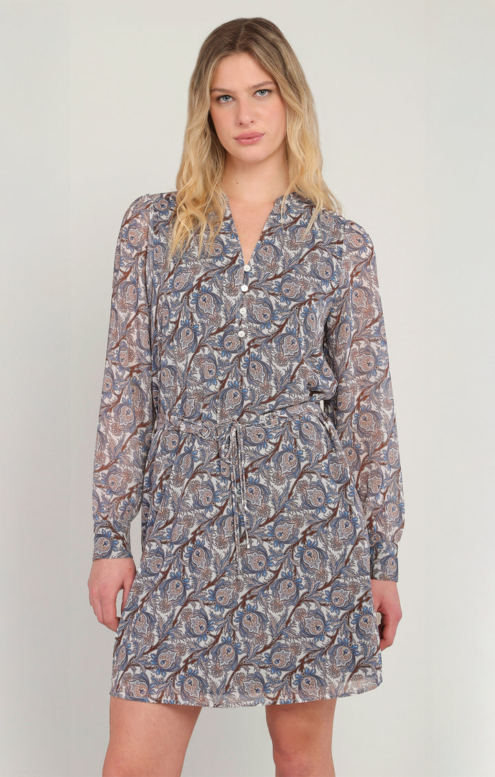 Paisley Belted Dress