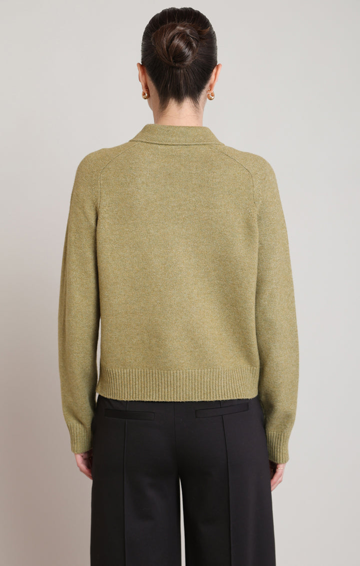 Green Collared Cardigan