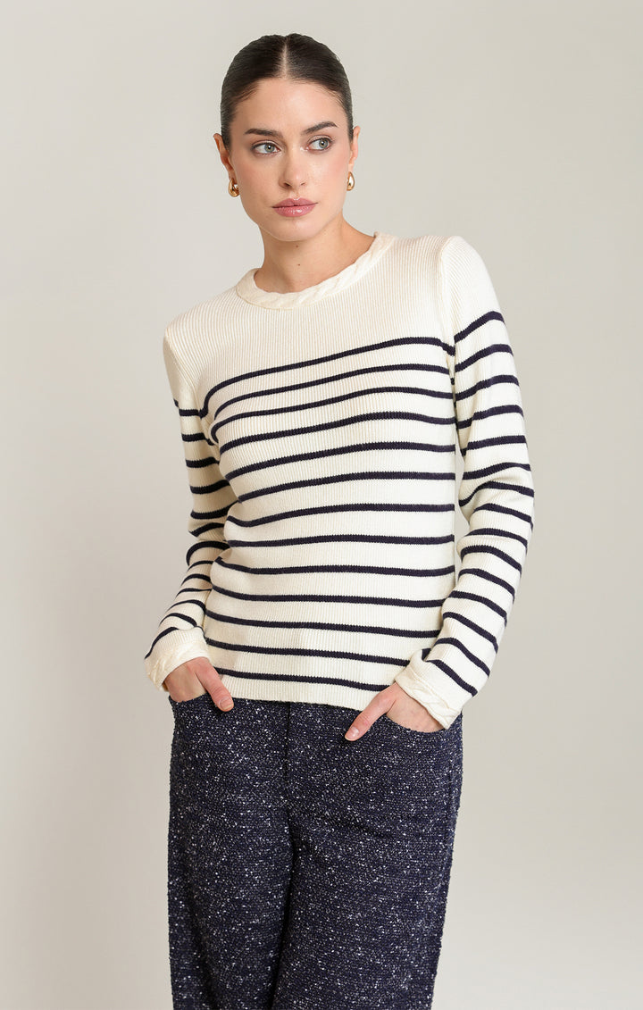 Ribbed Striped Sweater