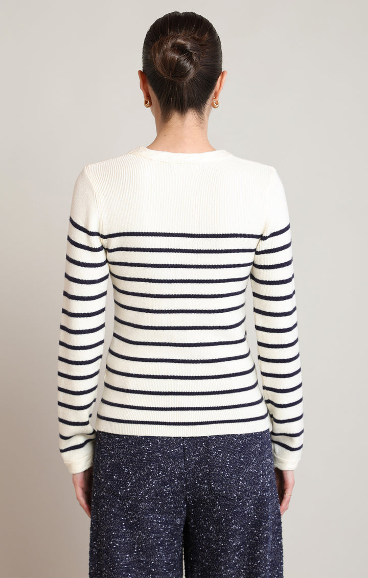 Ribbed Striped Sweater